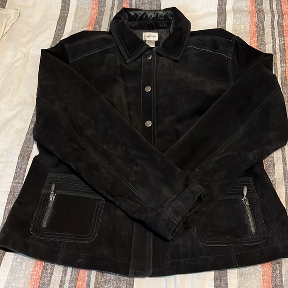 Chico’s women’s L(12) black suede jacket - Picture 5 of 16